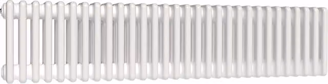 Lux Heat White Horizontal 4 Column Traditional Steel Radiator, H: 30 cm, W: 137 cm