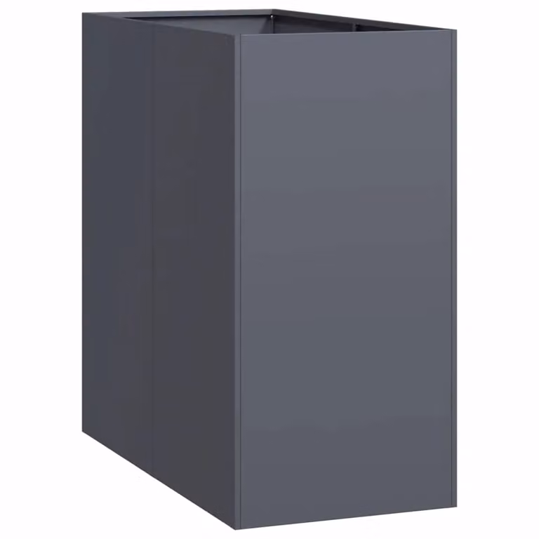 Berkfield Home Steel Planter Tub in Anthracite and Multicolour, W/D/H: 40 x 80 x 80 cm