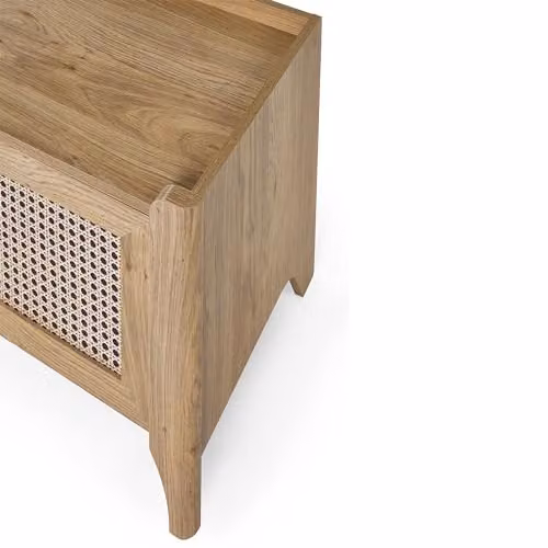 Julian Bowen Sydney Boho Oak and Rattan Effect 2 Door TV Cabinet in Brown, W/D/H: 147.5 x 41.0 x 48.0 cm – 7