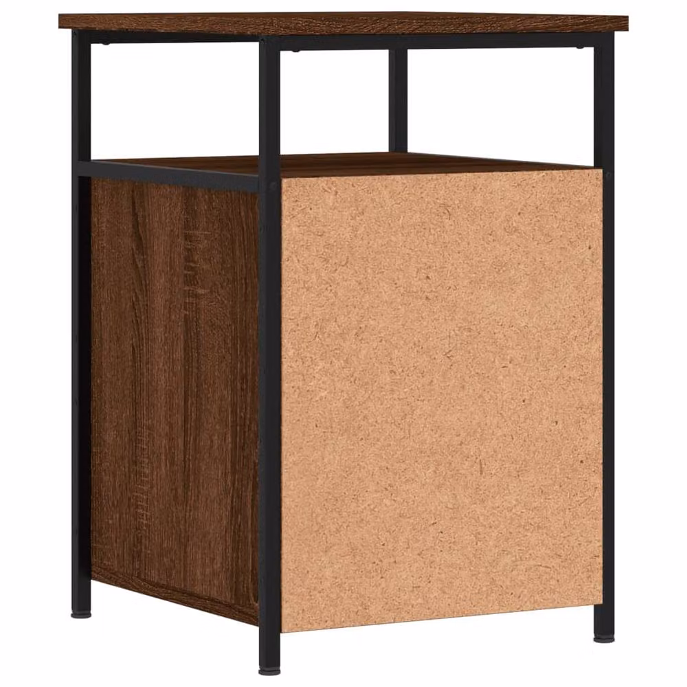 Berkfield Home Set of 2 Durable Bedside Cabinets in Brown Oak, W/D/H: 40 x 42 x 60 cm – 6