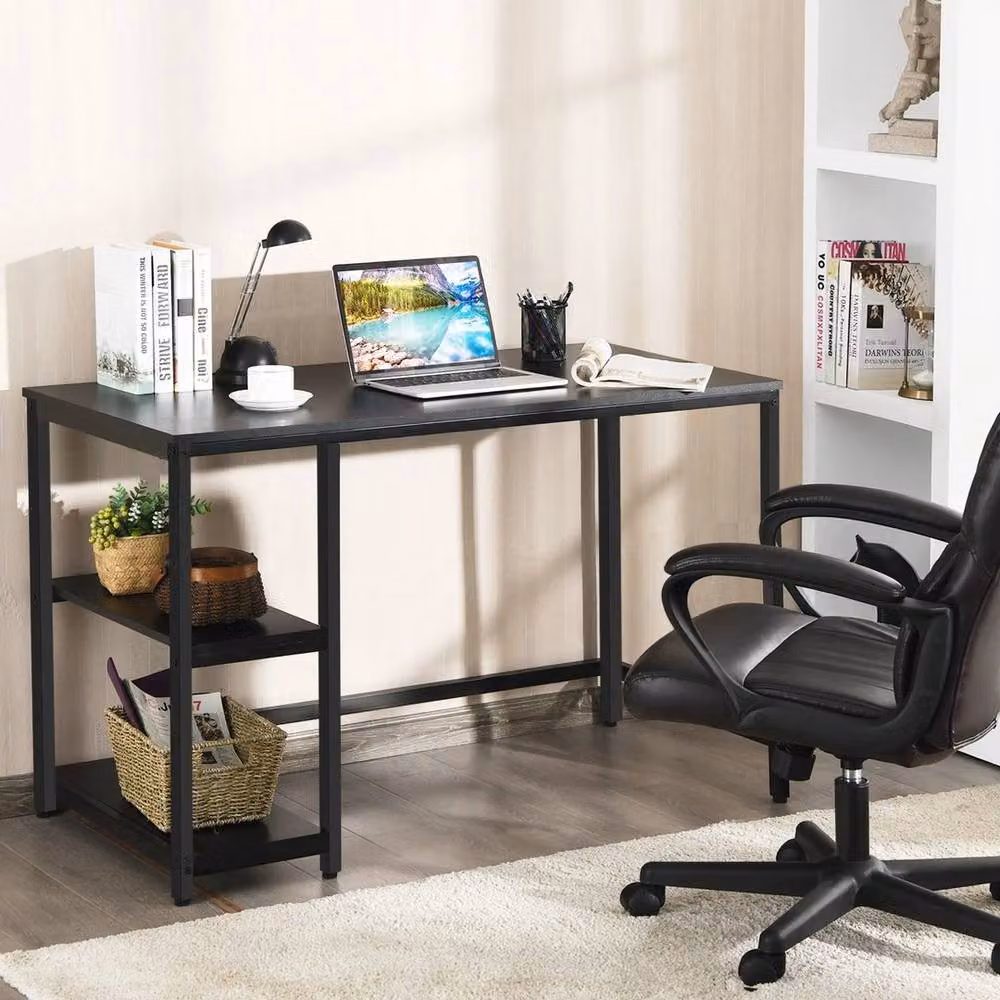 Kelvenix Industrial Computer Desk in Black, W/D/H: 120 x 60 cm – 4