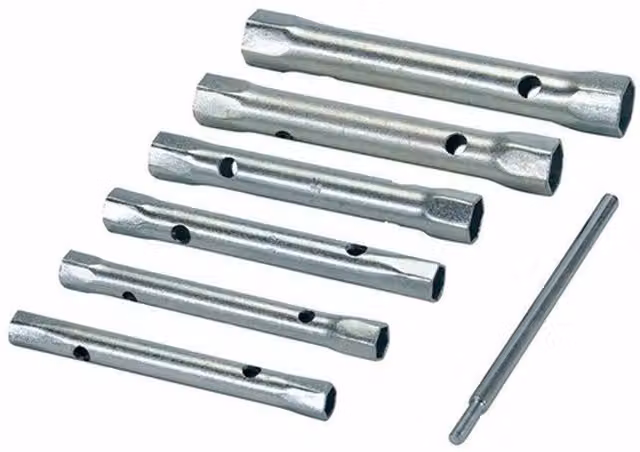 Garden Mile 6 Piece Silver Steel Ring Spanner Set