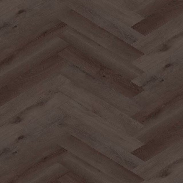 Vinyl Flooring UK Allora LH Dark Brown Wood Effect SPC Click Luxury Vinyl Tile Herringbone 8mm – 1