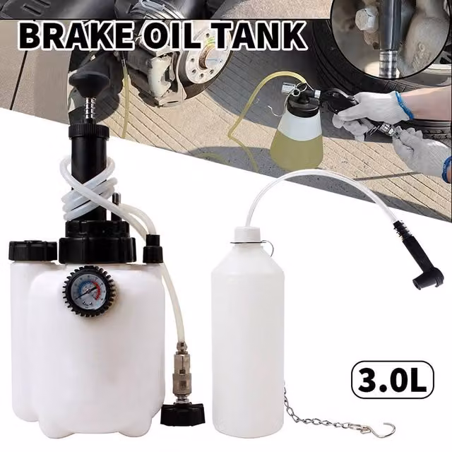 NESTLUNE Pressure Brake Clutch Fluid Bleeder Kit in White
