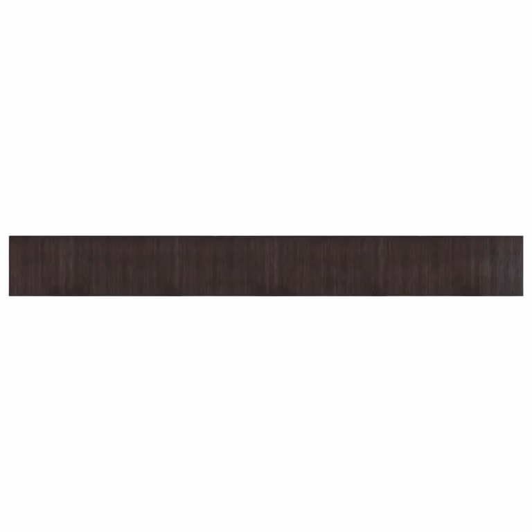Berkfield Home Rectangular Bamboo Rug in Dark Brown, W: 60 cm, L: 500 cm