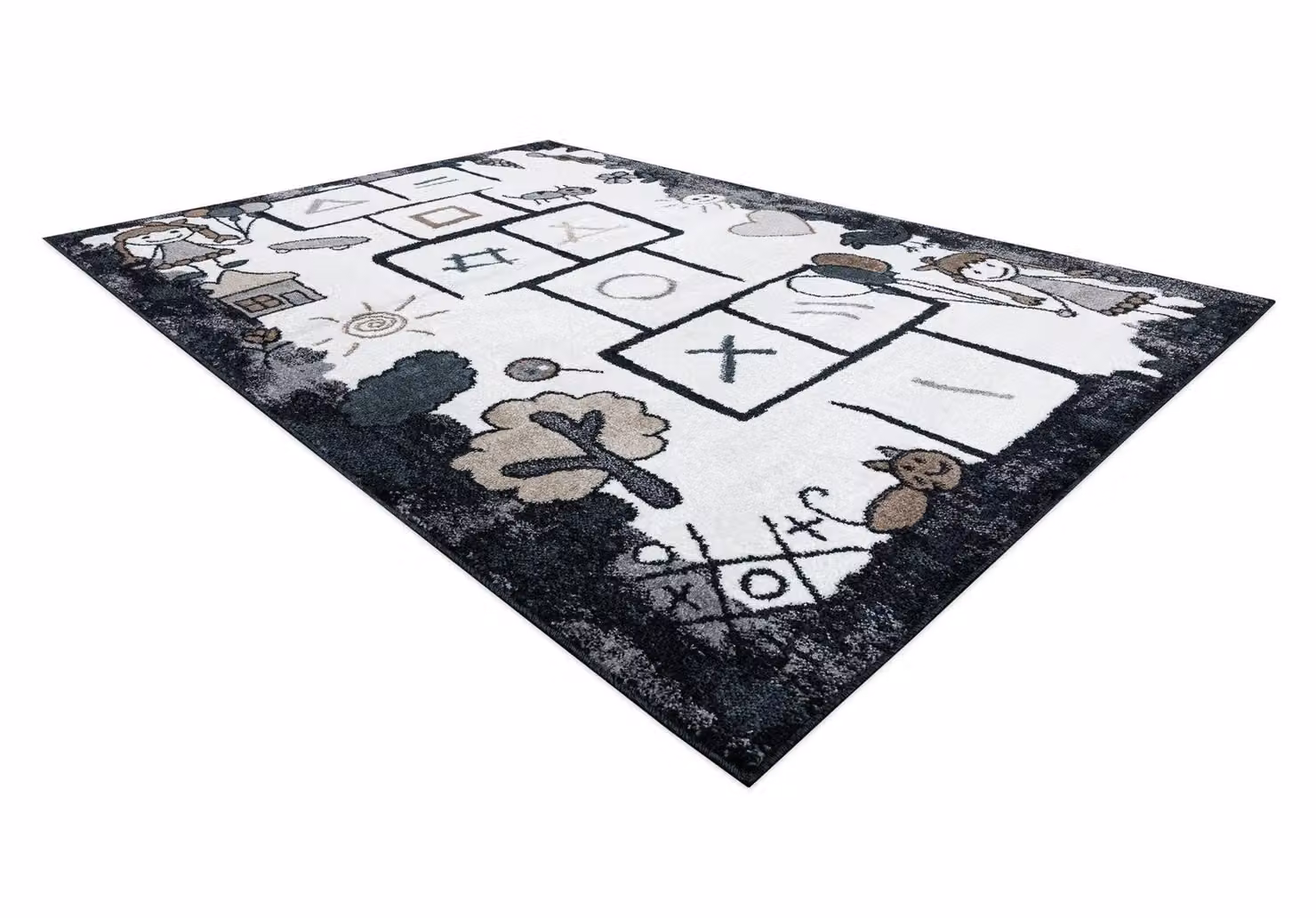 RugsX Fun Kids Motif Rug in Black and Multicolour, W: 140 cm, L: 190 cm – 3