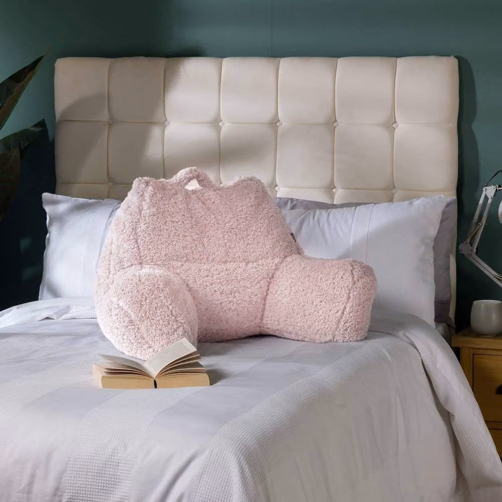icon Kingston Faux Fur Kids Bean Bag and Cushion with Filling in Pink, W/D/H: 80 x 80 x 45 cm – 2