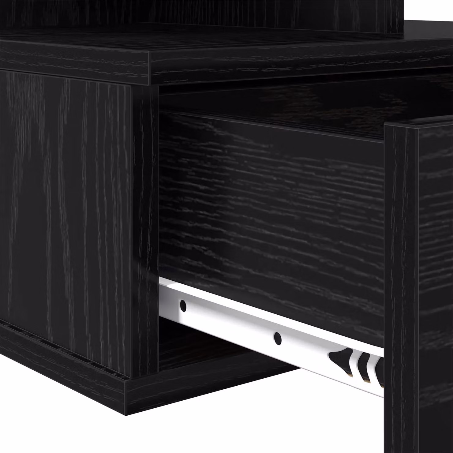 Berkfield Home Floating Nightstand in Black Oak, W/D/H: 40 x 31 x 27 cm – 6