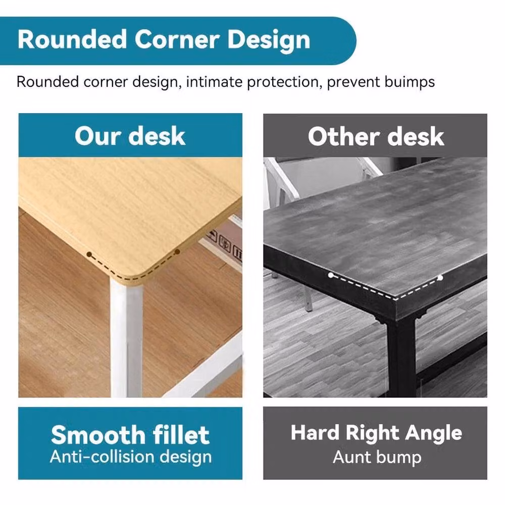 PAWNORA Premium Computer Desk in Natural, W/D/H: 120 x 40 x 70 cm – 2