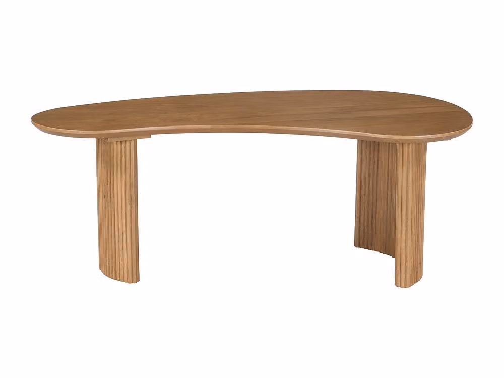 TAMENIA Mango Wood Coffee Table by Maison Céphy in Light Oak and Beige – 2