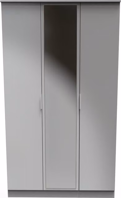 Ready Assembled 2 U Dover Triple Mirror Wardrobe in Dark Grey