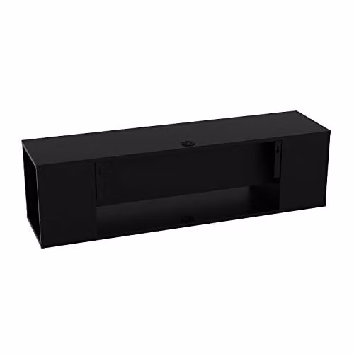 DECOROTIKA Paldi Floating TV Stand Black Matt Wall Mount Entertainment Unit and Multimedia Storage Shelf