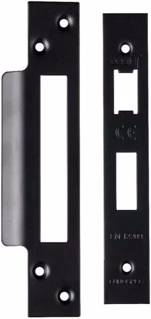 Loops Square Forend Strike and Fixing Pack for Sashlocks in Matt Black – 3