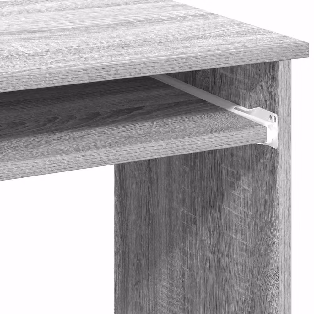 Berkfield Home Computer Desk with Shelves in Grey Sonoma, W/D/H: 84 x 40 x 78 cm – 6