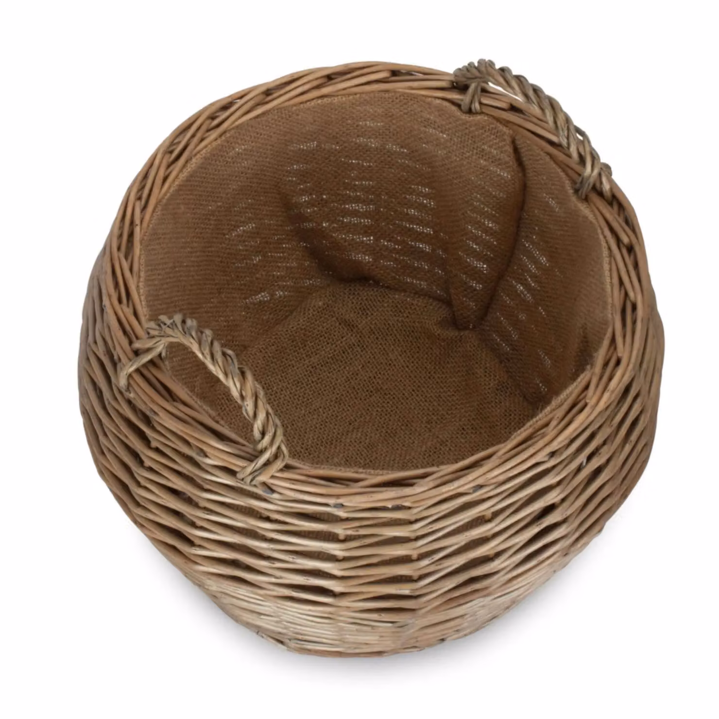 Red Hamper Wicker Antique Wash Stumpy Basket in Red and Brown, W/D/H: 35.0 x 23.0 x 35.0 cm – 2