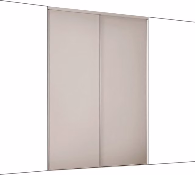 Spacepro Classic Sliding Wardrobe Door Kit in Dove Grey, W: 118.5 cm, D: 9 cm