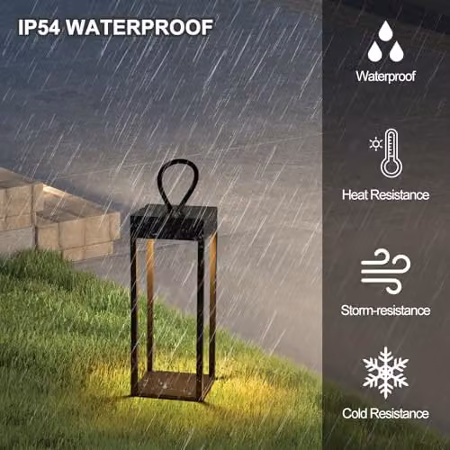 Harper Living Rechargeable LED Outdoor Light, Dimmable Warm White 170 Lumens, IP54 Rated, Black – 2