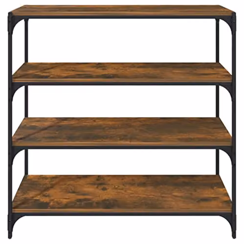 vidaXL Revera Book Cabinet in Smoked Oak and Brown, W/D/H: 100 x 33 x 100 cm – 5