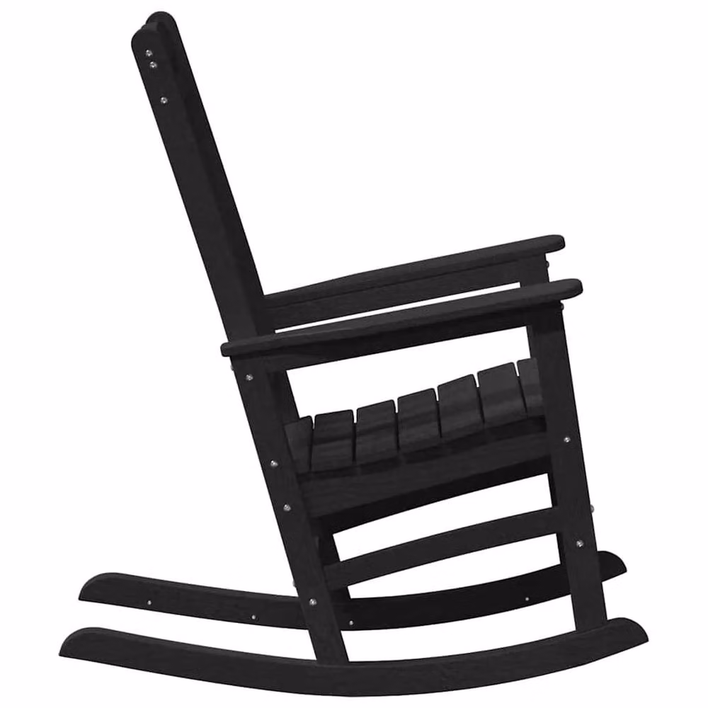 Berkfield Home Garden Black Rocking Chair with Armrests, W/D/H: 70 x 92 x 107.5 cm – 5