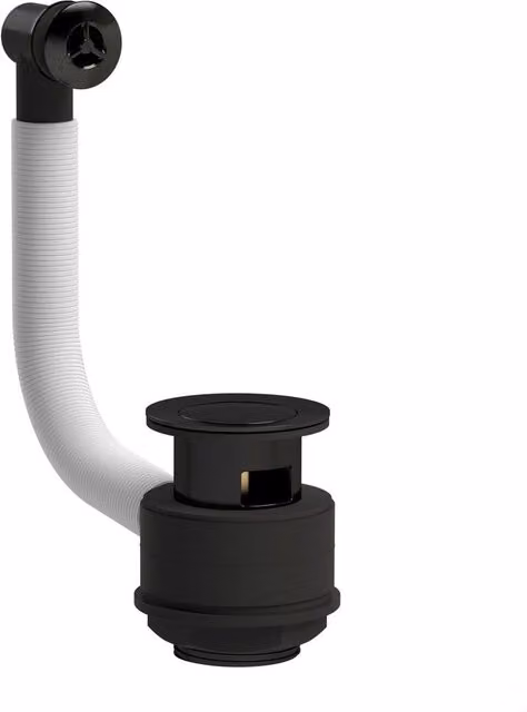 Balterley Matt Black Basin with Brass Overflow and Push Open Waste