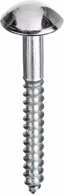 Unifix Silver Chrome Plated BZP Dome Top Mirror Screws, 8G, Box of 100
