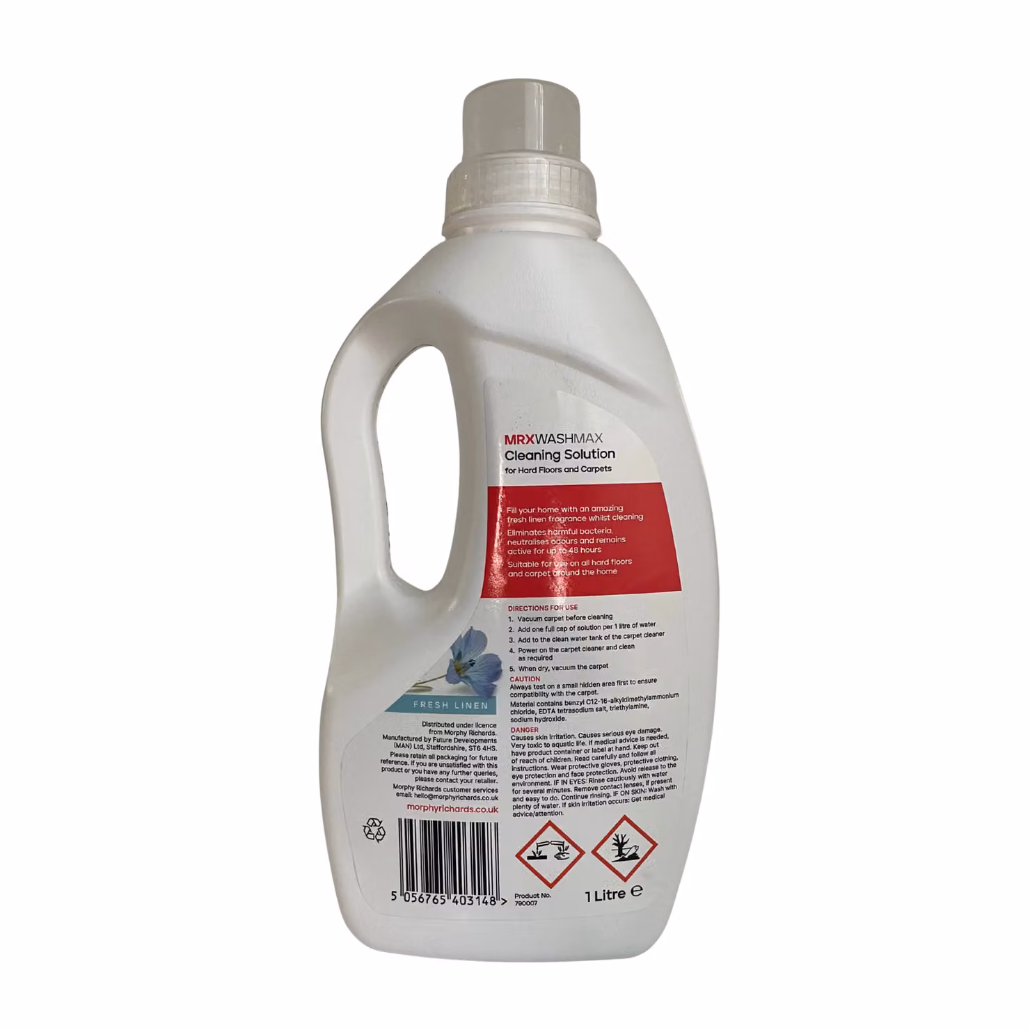 Morphy Richards MRXWASHMAX Carpet Cleaning Solution, Fresh Linen, 1 l – 2