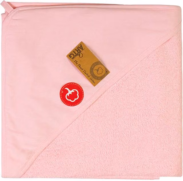 ARTG Print-Me Personalisable Embroidered Hooded Cotton Terry Towel in Pink