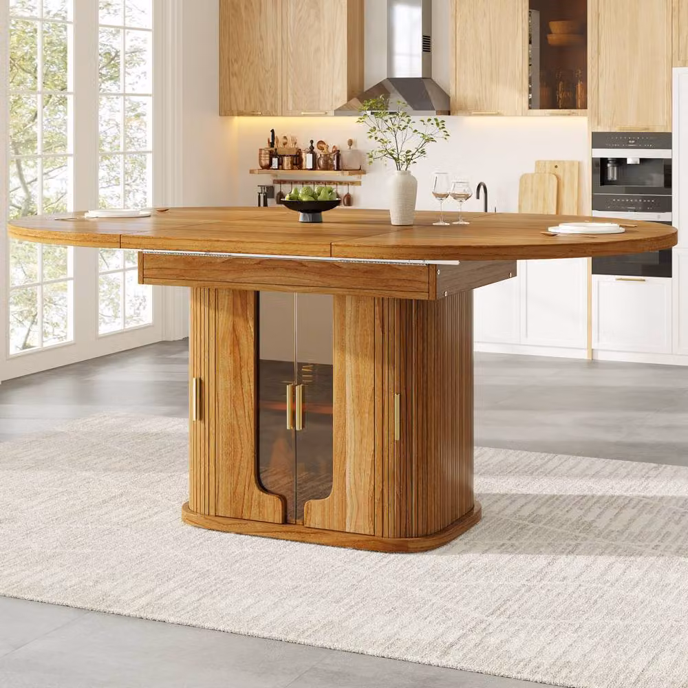 ModernLuxe Extendable Dining Table for 6 People in Light Oak, W: 160 cm, D: 100 cm, H: 77 cm – 2