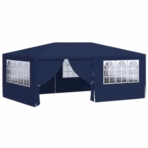 vidaXL Professional Party Tent with Side Walls, Blue, W: 6 m, D: 4 m – 1