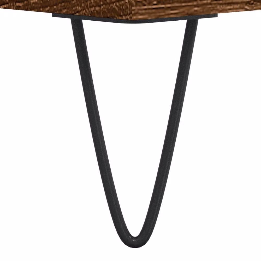 Berkfield Home Modern Coffee Table in Brown Oak, W/D/H: 90 x 49 x 45 cm – 6