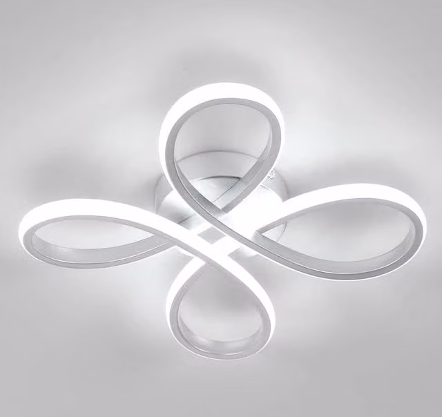 Goeco Modern LED Ceiling Light, 30W, Silver, 6500K Cool White – 1
