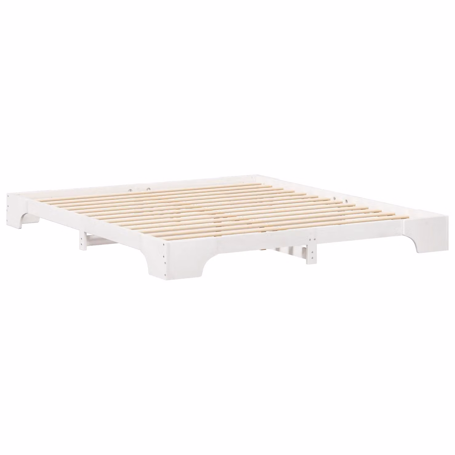 Berkfield Home White Solid Pine Wood Floor Bed Frame with Lift Up Storage Base W/D/H: 180 x 220 x 20 cm – 2