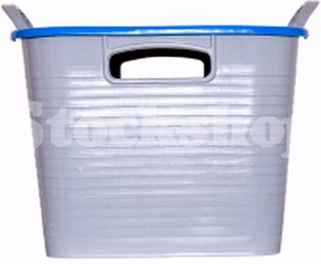 Red Gorilla Stack N Store Plastic Storage Box with Lid and Handles, Grey