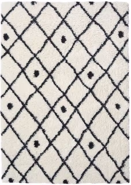 THE RUGS Snug Collection Nomadic Shaggy Rug, White, W: 160 cm, D: 230 cm – 1