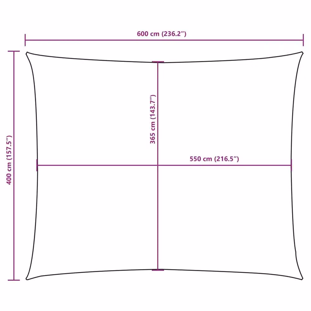 Berkfield Home Rectangular Sunshade Sail in Dark Green Oxford Fabric, 4 x 6 m – 5