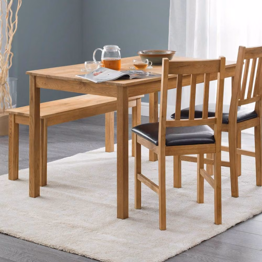 Cheshire Premium Coxmoor Rectangular Oak Dining Table in Brown, W: 75 cm – 2