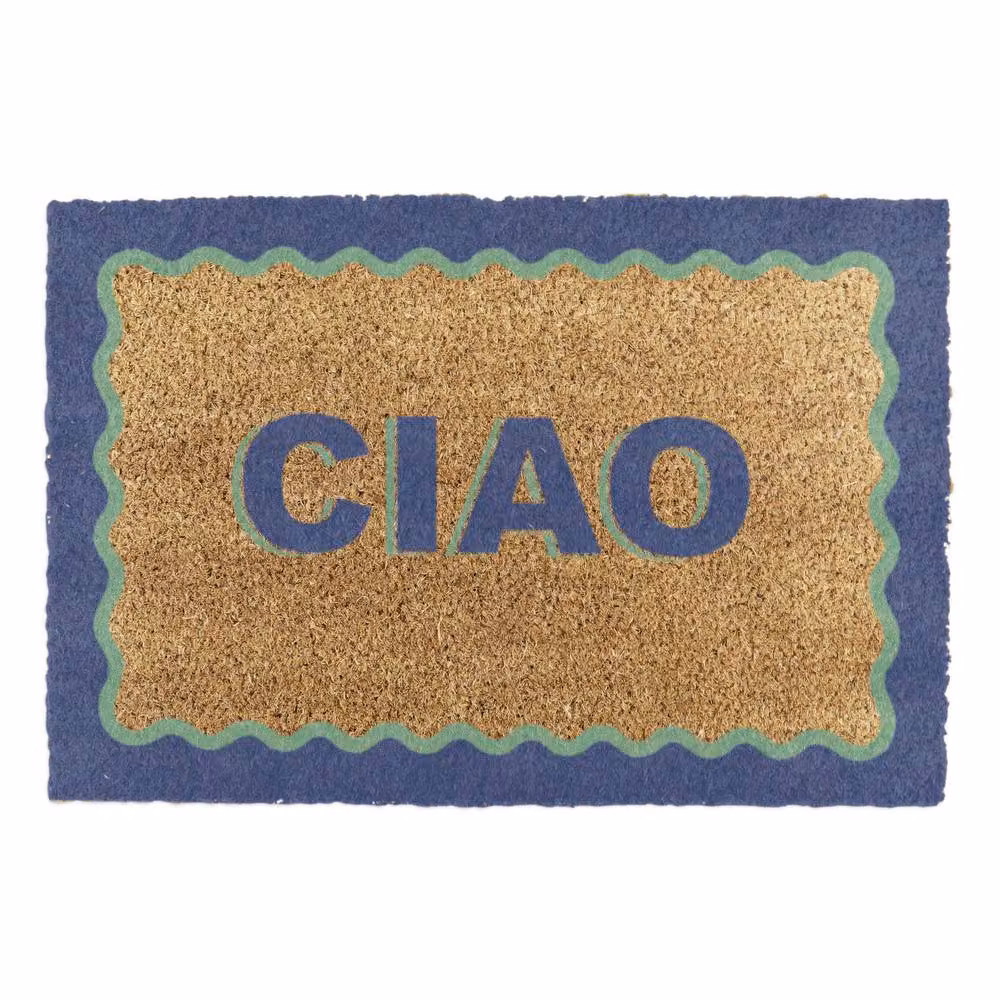 Artsy Mats Ciao Coir Doormat in Blue, W 90 cm x D 60 cm – 3