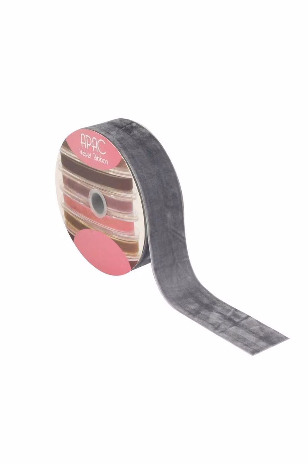 KDMD Grey Velvet Ribbon in Silver, 50mm x 20m – 3