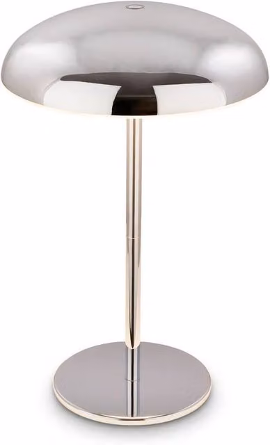 Briloner Rechargeable LED Table Lamp in Chrome, Dimmable Touch Control Cordless Night Light, H 30.5 x W 19.5 cm – 1