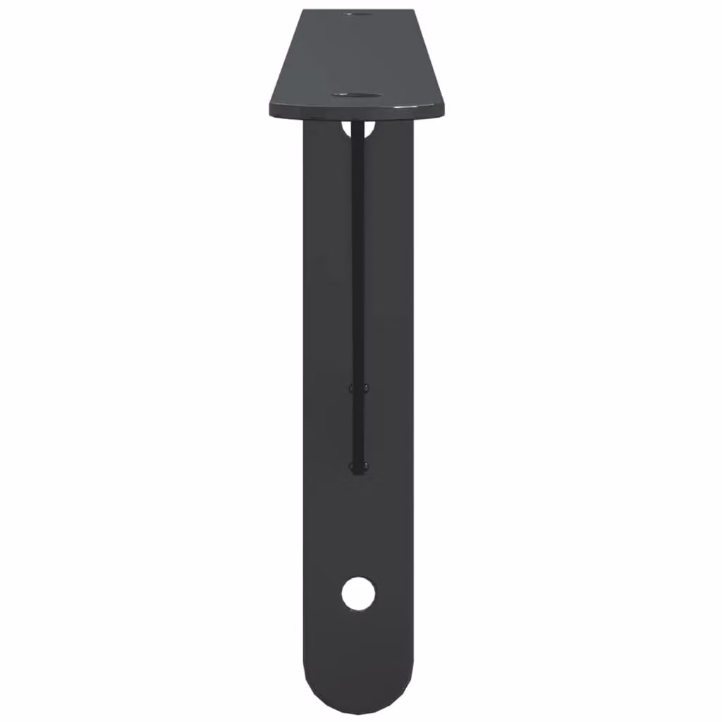 Berkfield Home Black Stainless Steel Angle Shelf Brackets, 4 Pack, W: 30 cm, D: 15.5 cm, H: 2.5 cm – 2