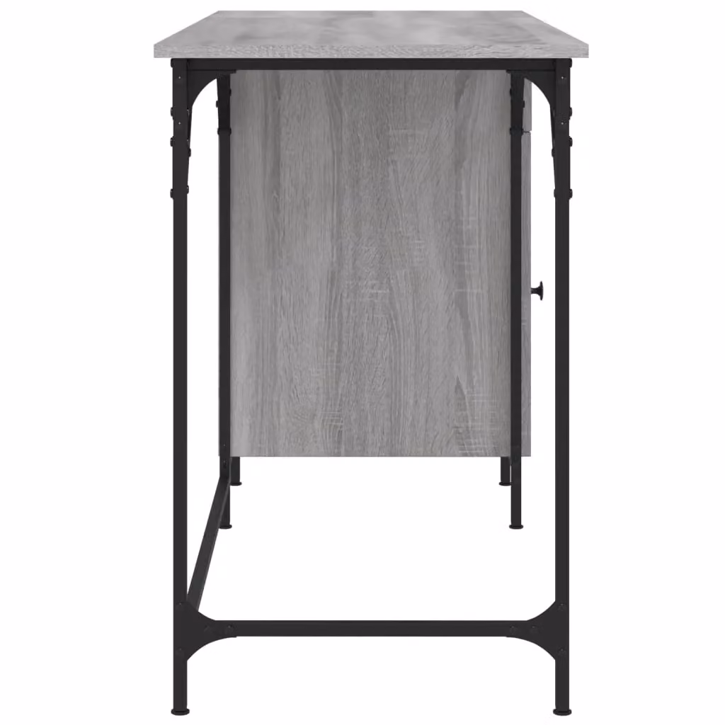 Berkfield Home Computer Desk in Grey Sonoma, W/D/H: 131 x 48 x 75 cm – 3