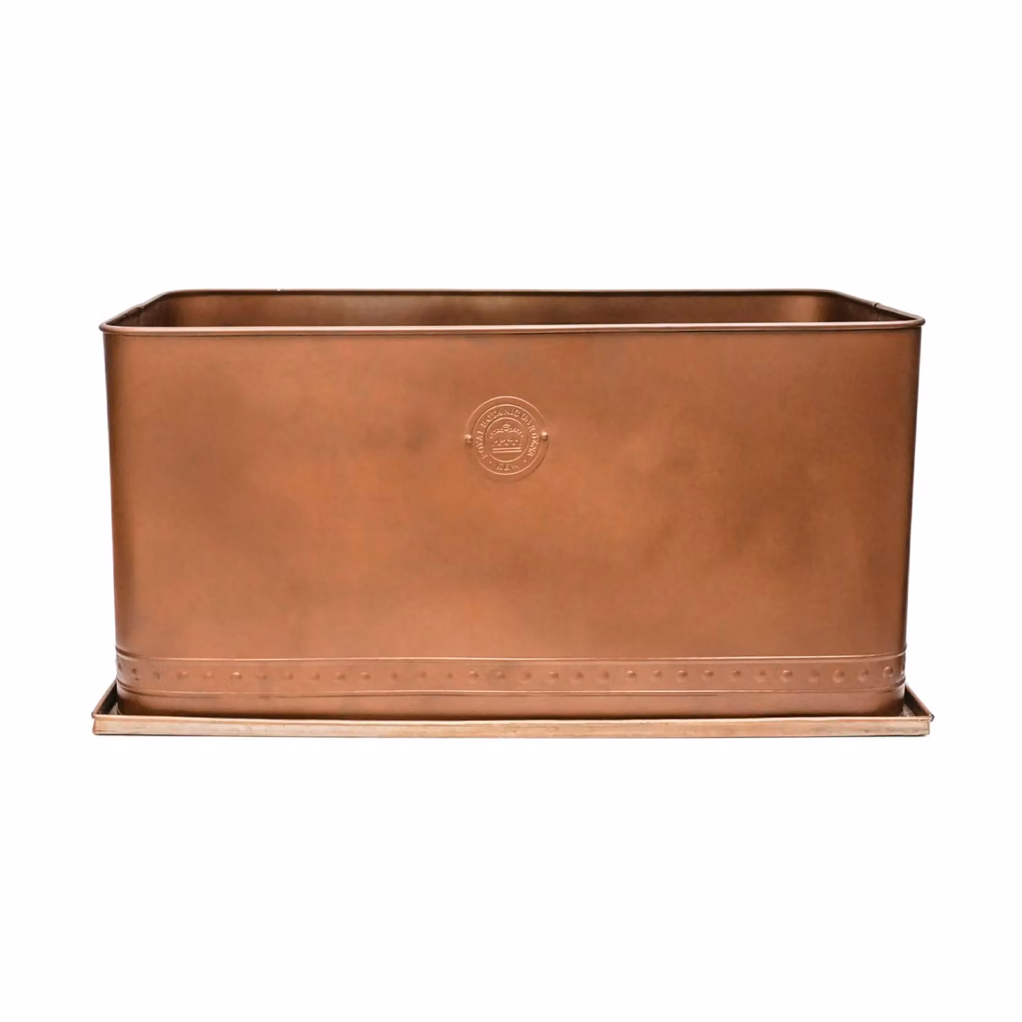 Royal Botanic Gardens Kew Regency Outdoor Planter in Aged Copper Bronze Galvanised Steel, Diameter: 62 cm – 2