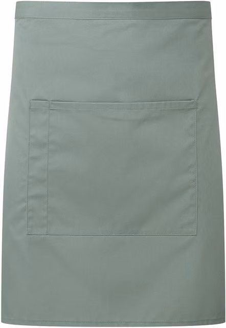 Premier Colours Front Pocket Waist Apron in Green