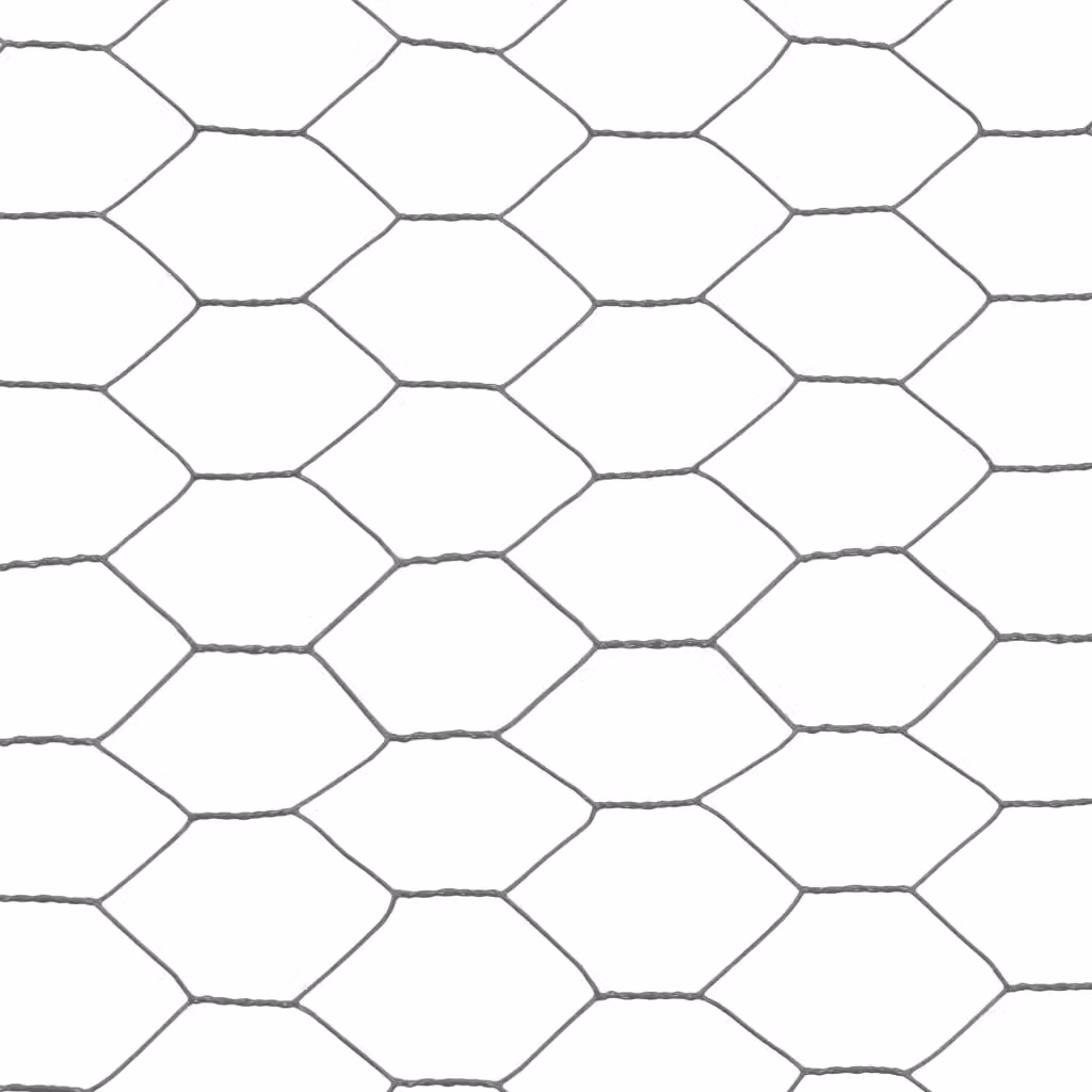 Berkfield Home Grey PVC Coated Steel Chicken Wire Fence, 25 x 0.75 m – 4