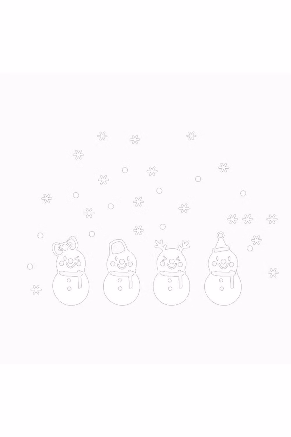 KDMD Christmas 3D Removable Snowman Window Wall Stickers AFC8010 in White – 2