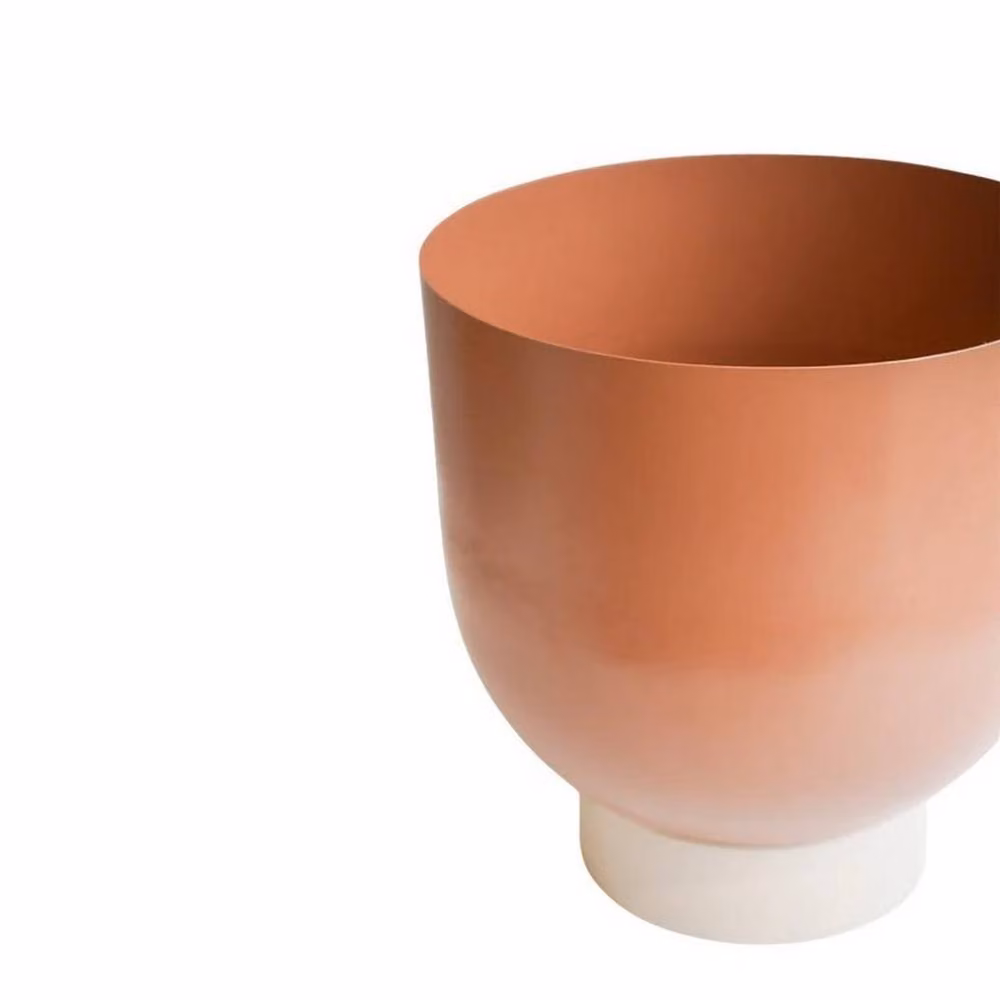 Lemon Pavilion Furniture and Decor Austin Dual Metal Planters (Set of 2) - Orange Mild Steel – 2