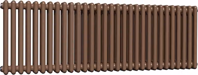 Lux Heat Horizontal 3 Column Steel Radiator in Coffee Bean, W: 137.0 cm, H: 50.0 cm