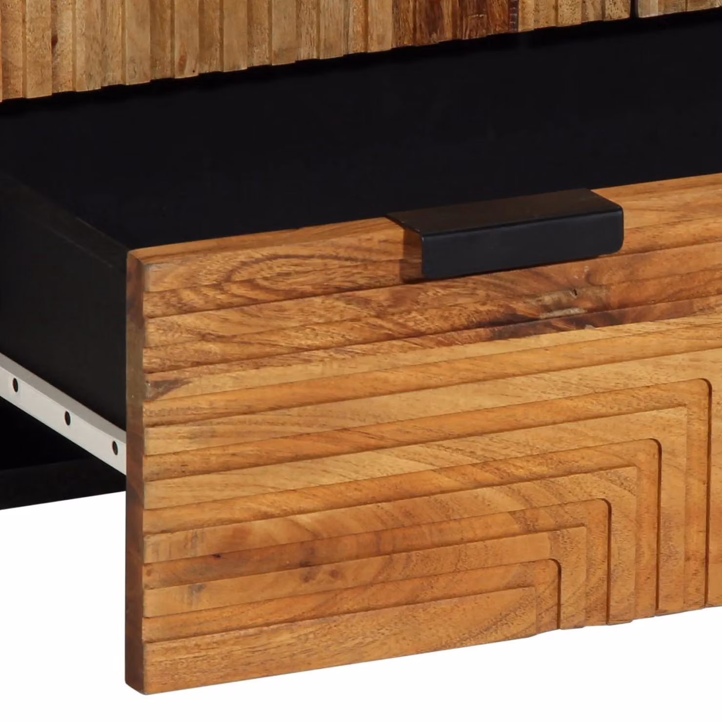 Berkfield Home Rustic Acacia Solid Wood Highboard in Brown, W/D/H: 60 x 33 x 100 cm – 6