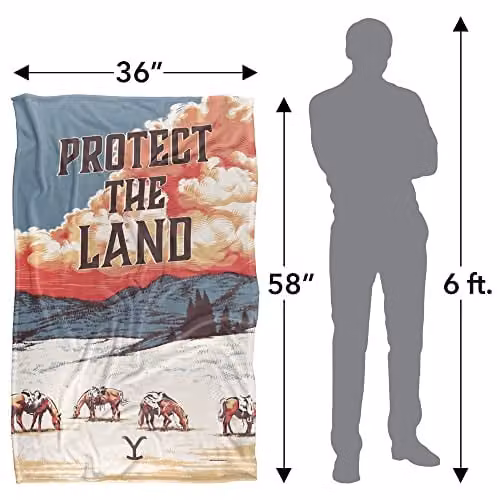Paramount Yellowstone Protect The Land Super Soft Silky Touch Fleece Throw Blanket, Multicolour – 2