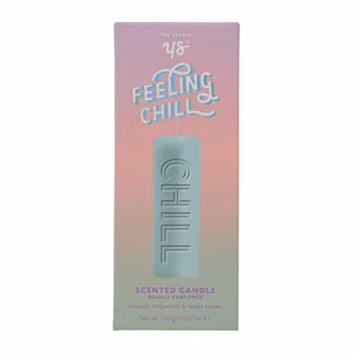 Yes Studio Feeling Chill Scented Candle in Green with Orange, Patchouli and Ylang Ylang Scents – 1